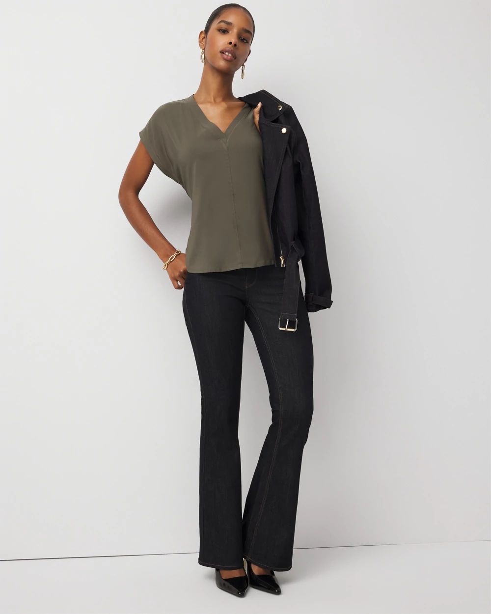 Tie Back Satin Top | White House Black Market